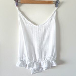 at Down. Oahu | Boho White Cotton Top